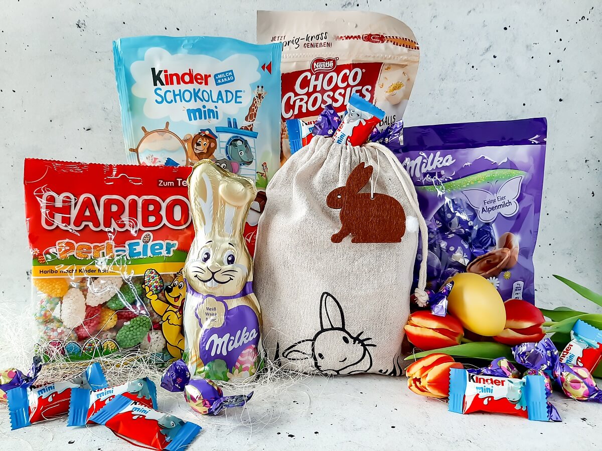 Osterkorb für Kinder gefüllt