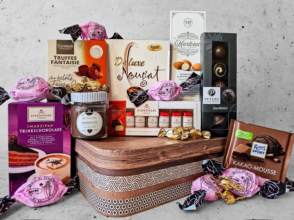 Schokolade pur - Geschenkkorb mit Schokolade
