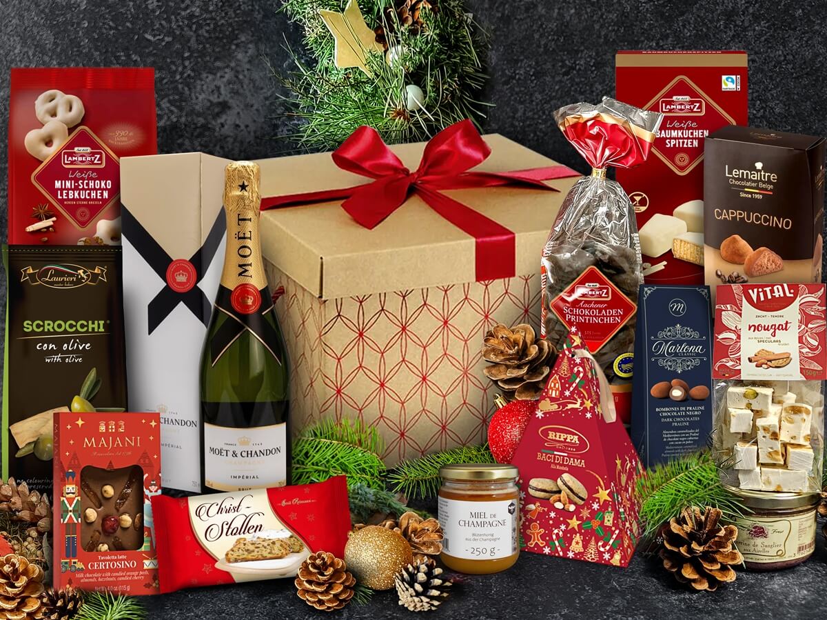 weihnachtsbox mit champagner weihnachtsbox mit champagner