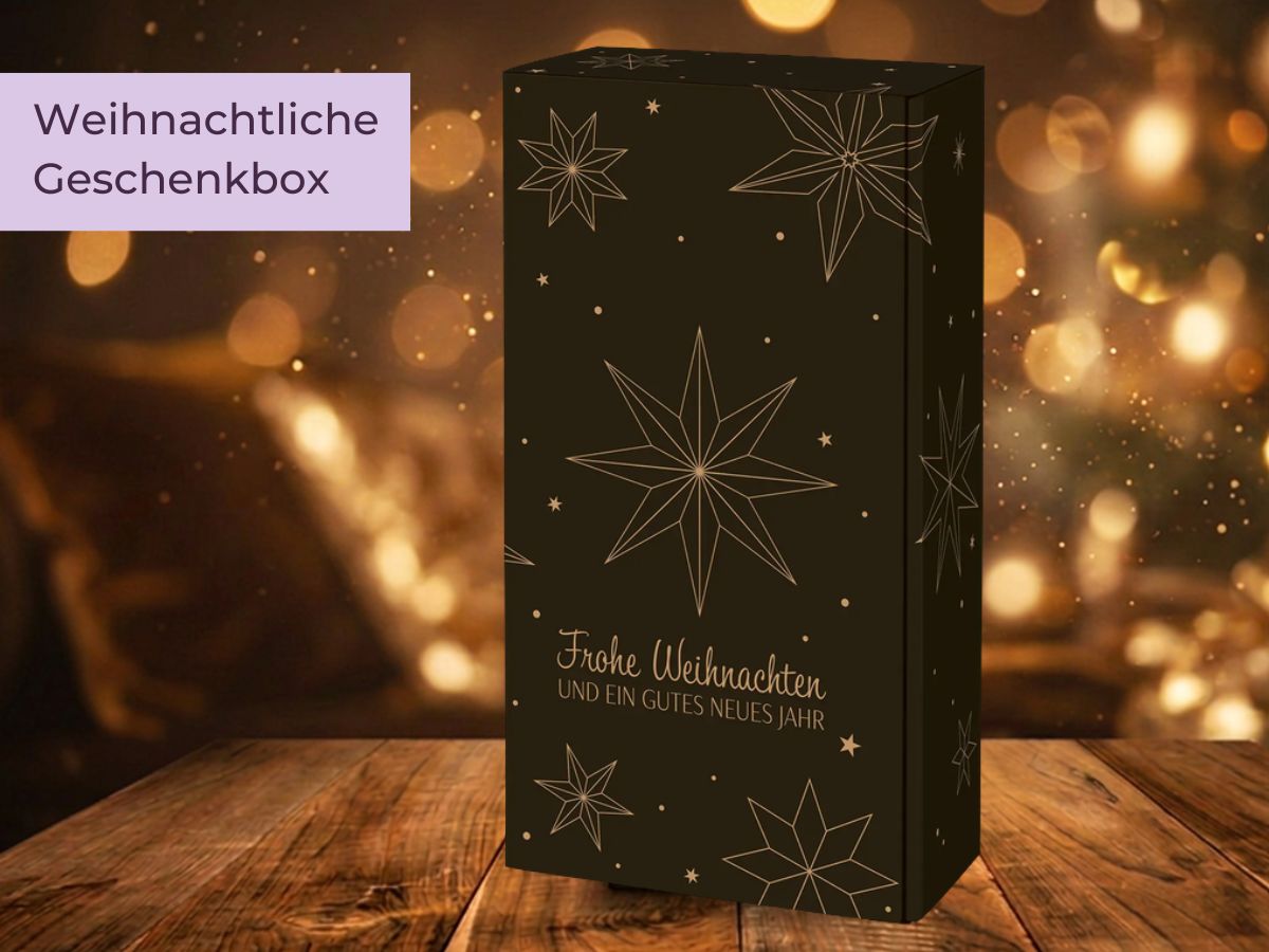 geschenkbox mit glühwein
